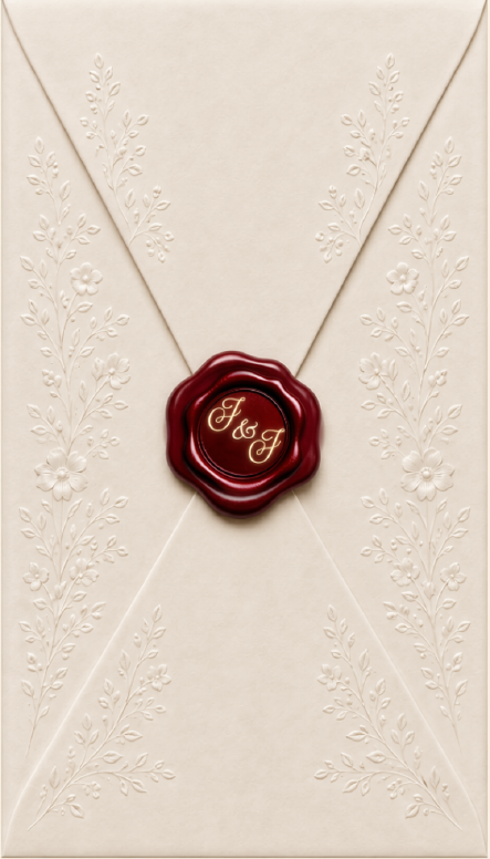Wedding invitation envelope